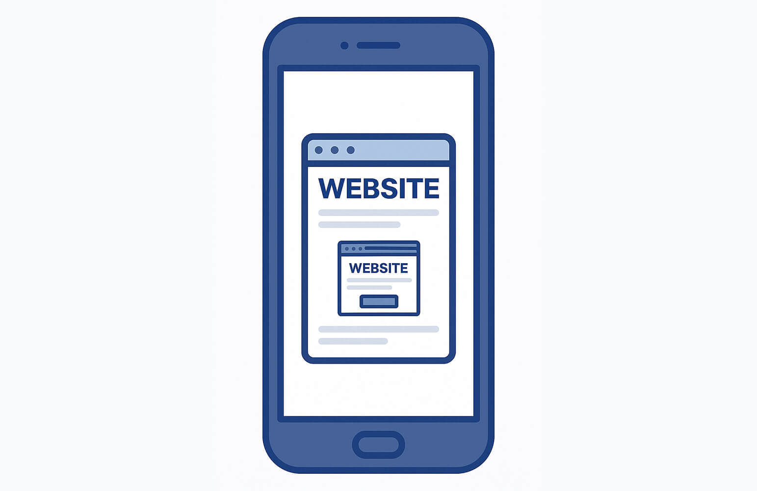 スマホビューの中でPCサイトを表示しているようなイメージ